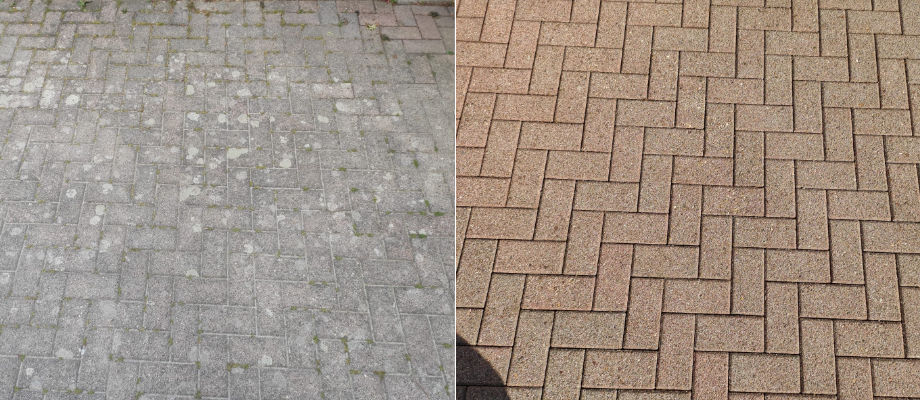 Auffahrt- und Hofreinigung mit Heißwasser Vorher Nachher Bilder Auffahrt- und Hofreinigung mit Heißwasser Vorher Nachher Bilder